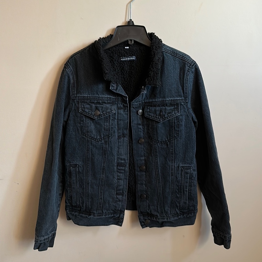 Brandy Melville Faux Fur Denim Jacket